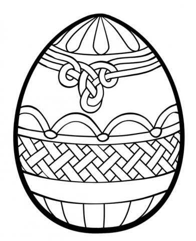 Раскраска пасхальное яйцо  узором
