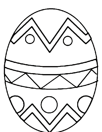 Раскраска пасхальное яйцо с треугольниками