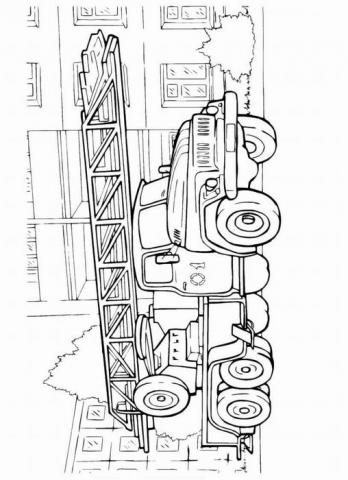 Раскраски пожарная машина