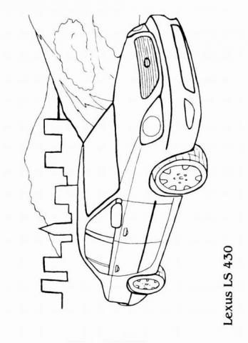 Раскраски легковые автомобили Лексус