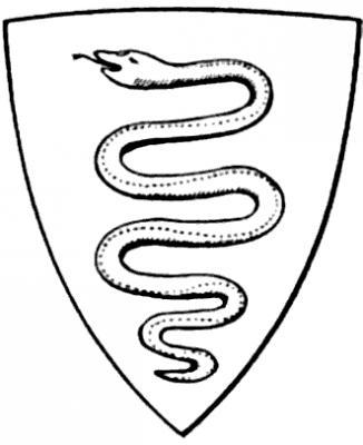 Раскраска эмблема змея