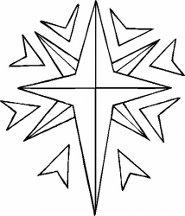 Раскраска звезда  восьмигранная