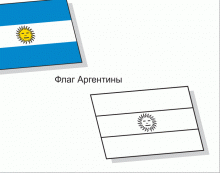 Раскраска флаг Аргентины