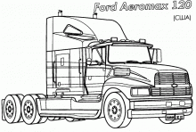 Раскраски Грузовые машины Тягач Ford Aeromax 120