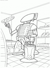 Раскраска Робот-повар