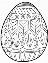 Раскраска пасхальное яйцо с узором