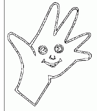 Раскраска рука - из сказки Математика Детям