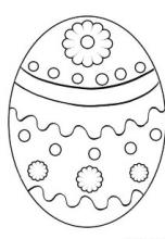 Раскраска пасхальное яйцо