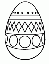 Раскраска пасхальное яйцо с кругами