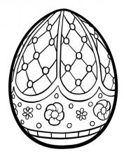 Раскраска пасхальное яйцо сеточкой