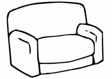 Раскраска мебель диван