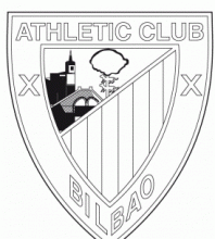Раскраска эмблема клуба Атлетик Бильбао