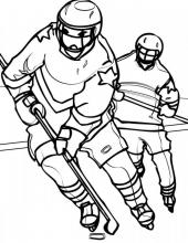 Раскраски спорт хоккей