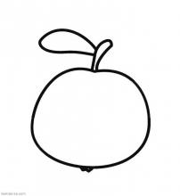 Раскраска апетитнное яблоко