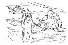 Раскраска вертолеты