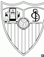 Раскраска эмблема Севилья футбольный клуб